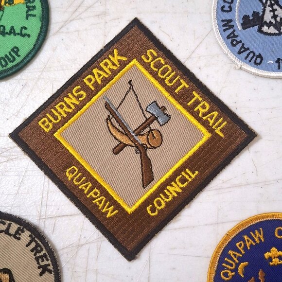Vintage 80s Boy Scout Quapaw Area Council Arkansas 9 Patches Collectible Emblems - Picture 5 of 10